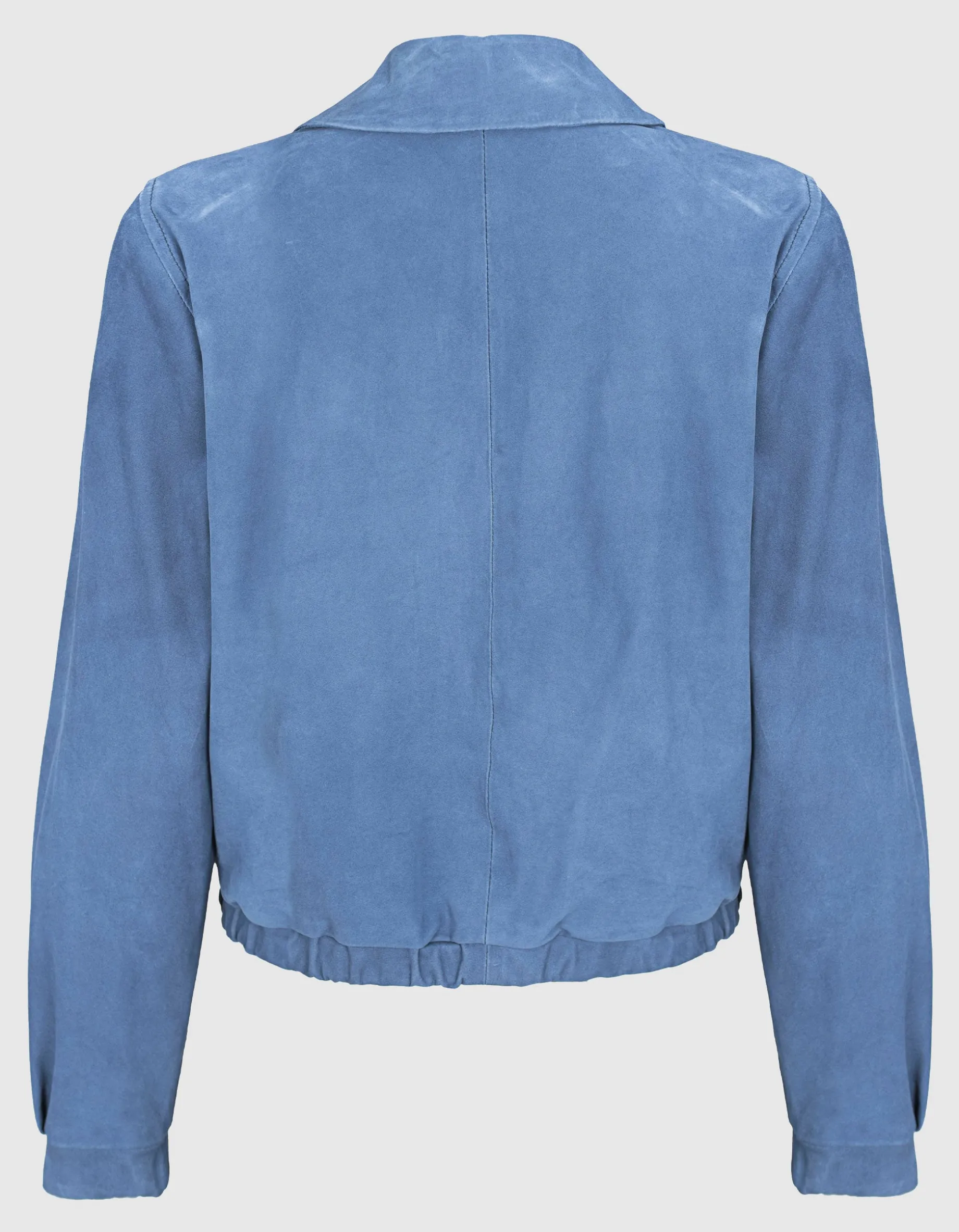 Veloursleder-Jacke mit Zipper