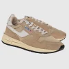 Veloursleder-Sneaker mit Nylon-Details