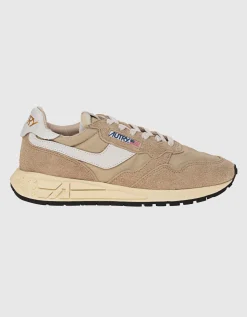 Veloursleder-Sneaker mit Nylon-Details