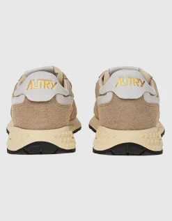 Veloursleder-Sneaker mit Nylon-Details