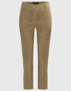 Veloursleder-Straight-Leg Hose Jen
