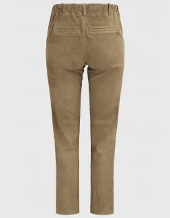 Veloursleder-Straight-Leg Hose Jen