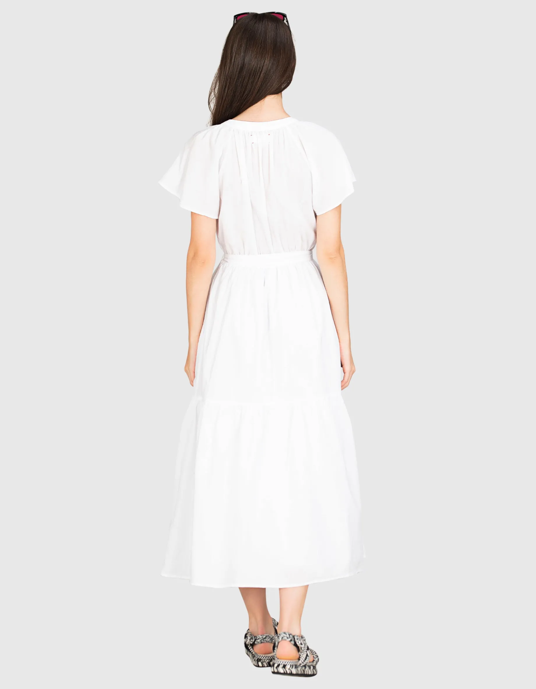 Volants-Kleid Joy mit Bindegürtel