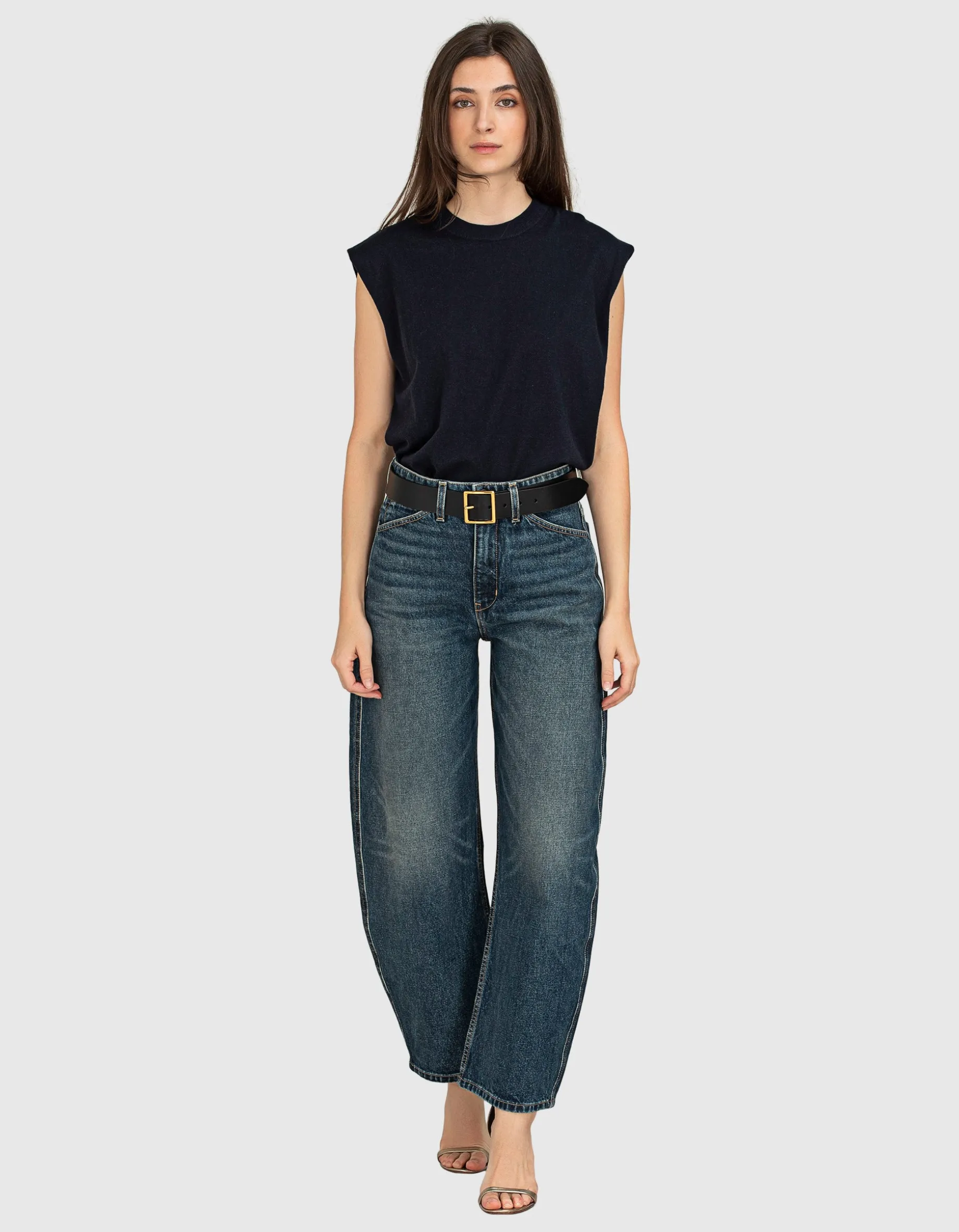 Washed-Out Barell-Leg Jeans Otis Simon