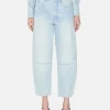 Washed-Out Barrel Jeans The Twisted