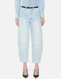 Washed-Out Barrel Jeans The Twisted
