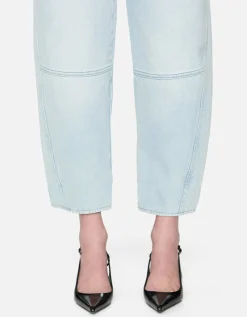 Washed-Out Barrel Jeans The Twisted
