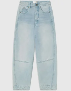 Washed-Out Barrel Jeans The Twisted