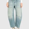 Washed-Out Barrel-Leg-Jeans Shon
