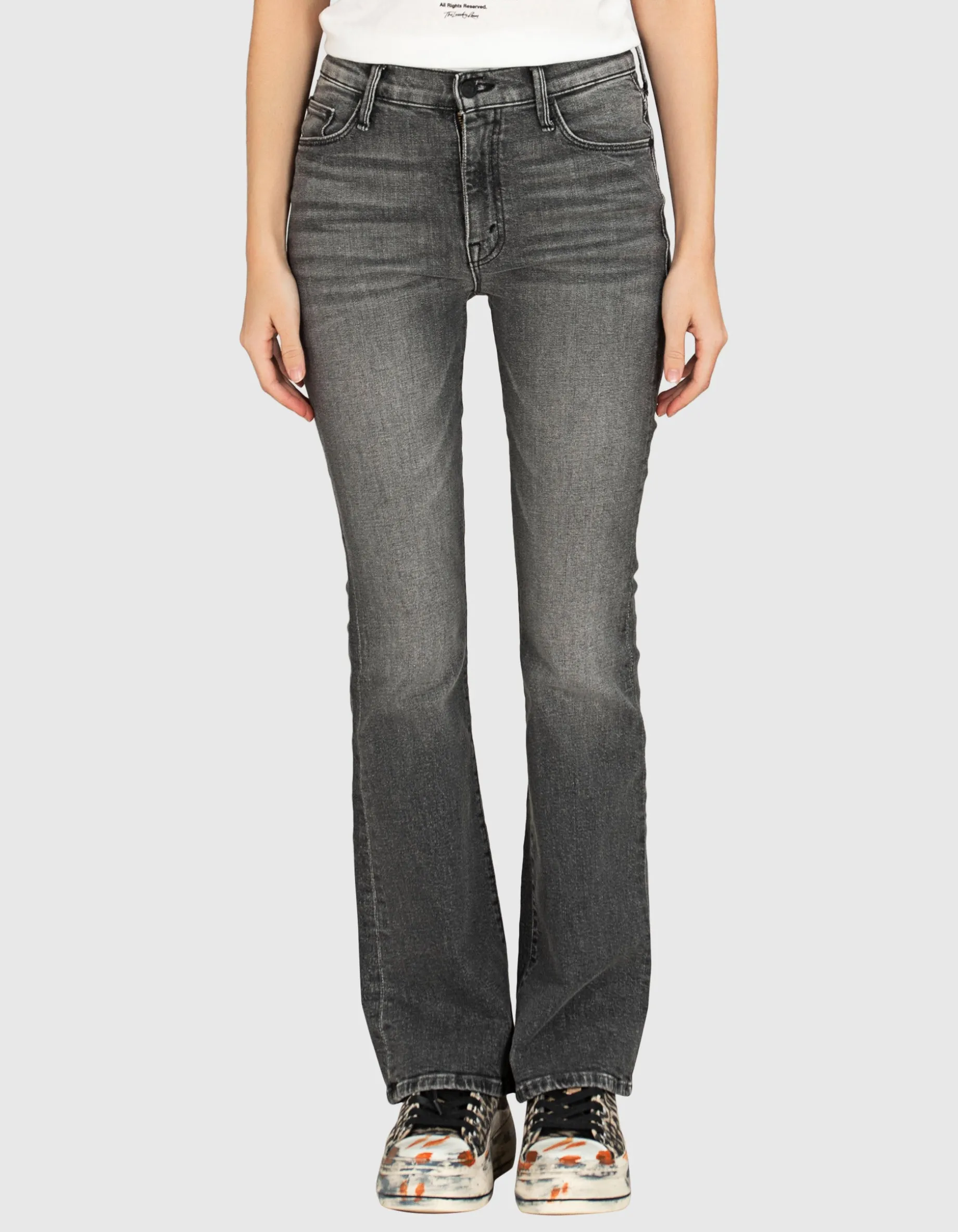 Washed-Out Bootcut Jeans