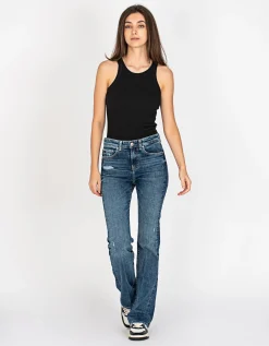 Washed-Out Bootcut Jeans