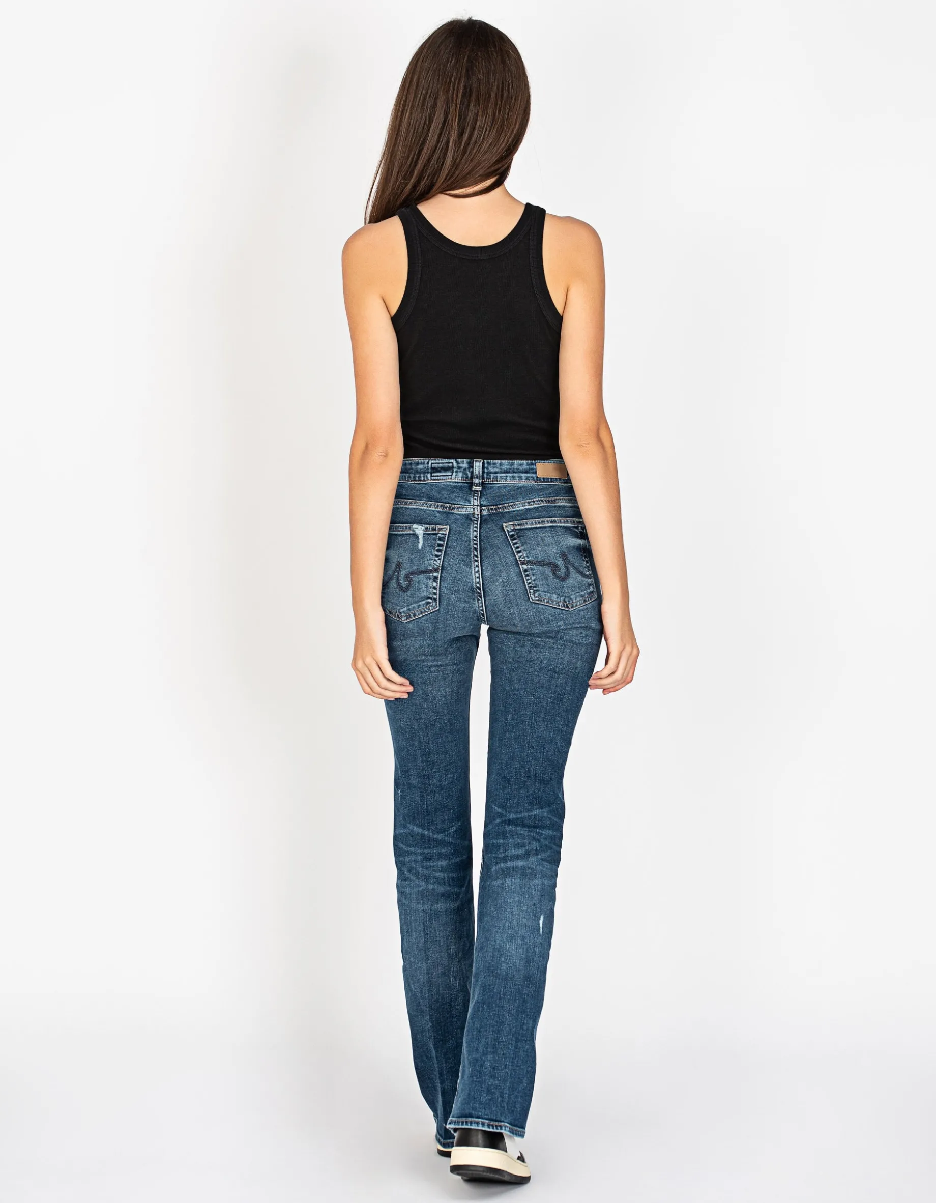Washed-Out Bootcut Jeans