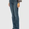Washed-Out Bootcut-Jeans
