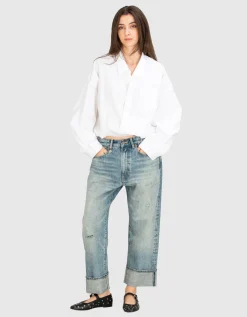 Washed-Out Boyfriend-Jeans