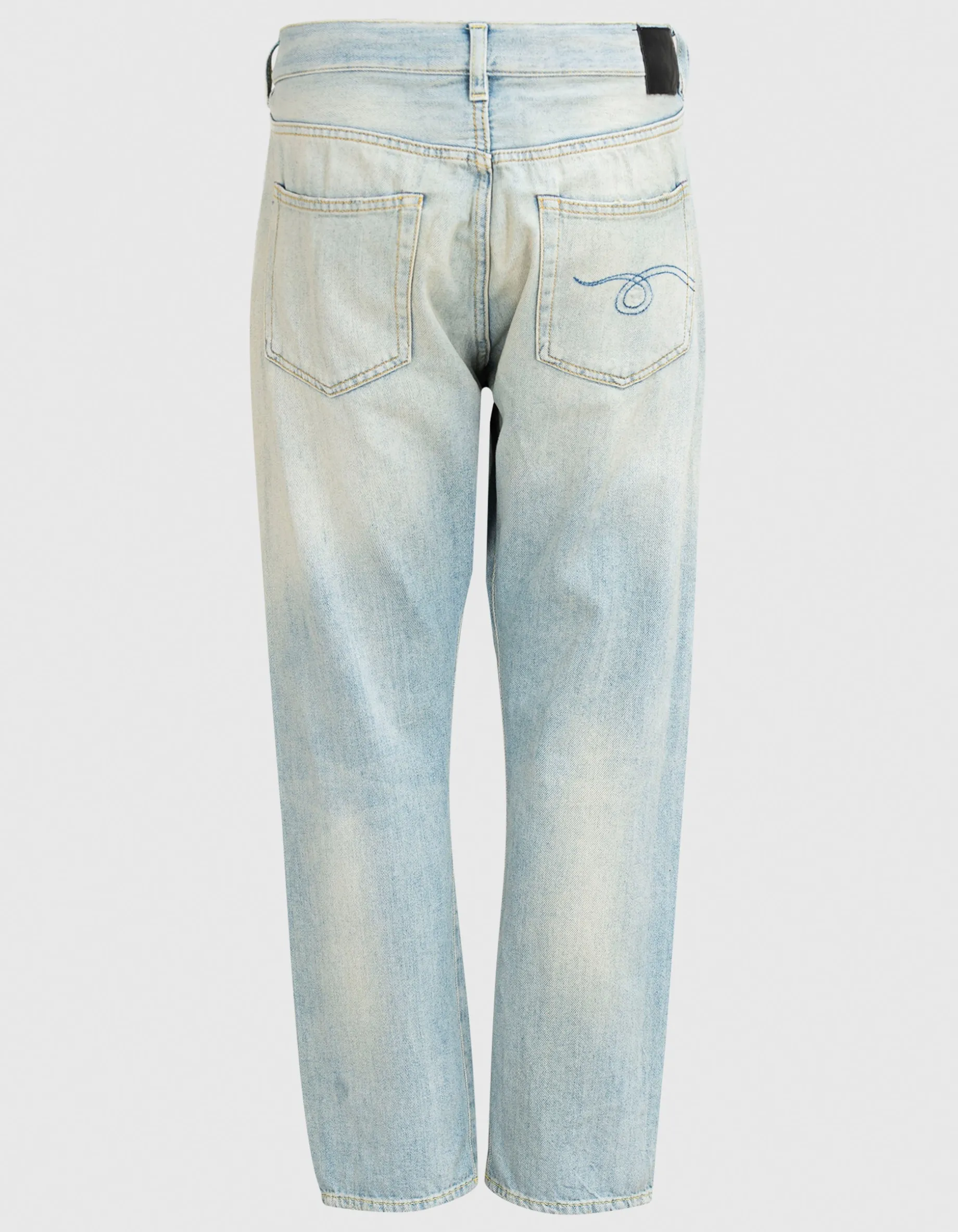 Washed-Out Crossover Jeans