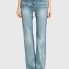 Washed-Out Flare-Leg Jeans Celia
