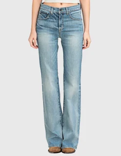Washed-Out Flare-Leg Jeans Celia