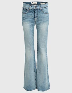 Washed-Out Flare-Leg Jeans Celia