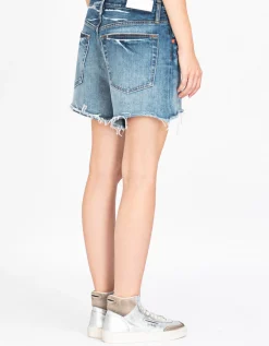 Washed-Out Jeans Shorts
