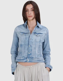 Washed-Out Jeansjacke