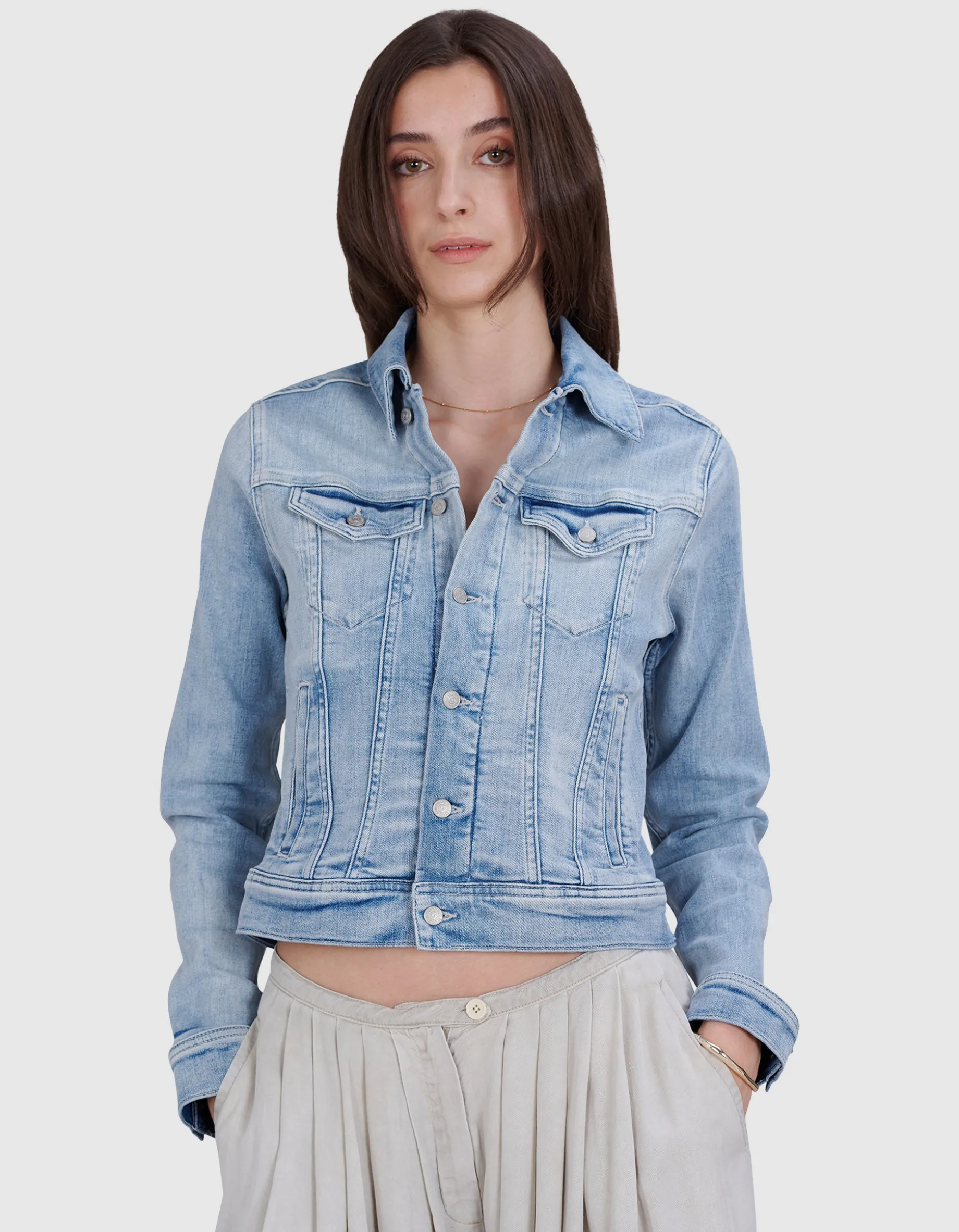 Washed-Out Jeansjacke