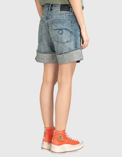 Washed-Out Jeans-Shorts