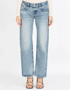 Washed-Out Straight Jeans