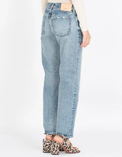 Washed-Out Straight Jeans