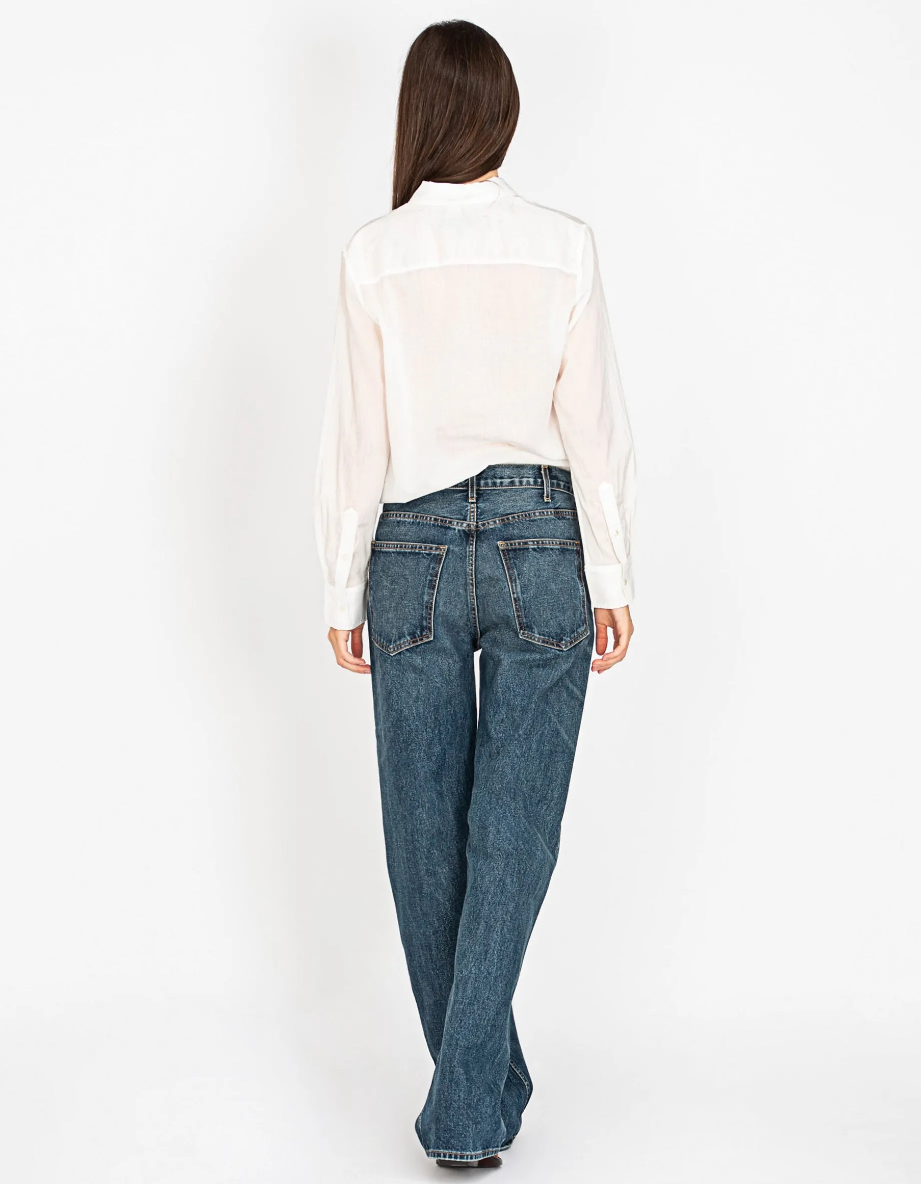 Washed-Out Straight-Leg Jeans Mitchell