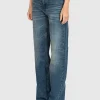 Washed-Out Wide-Leg Jeans