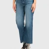 Washed-Out Wide-Leg Jeans