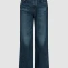 Washed-Out Wide-Leg Jeans