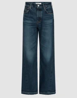 Washed-Out Wide-Leg Jeans