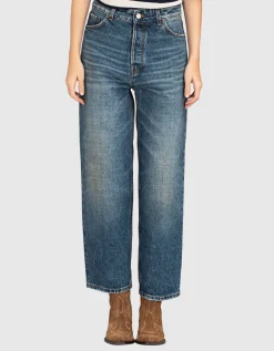 Washed-Out Wide-Leg Jeans