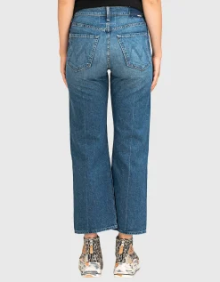 Washed-Out Wide-Leg Jeans