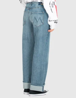 Washed-Out Wide-Leg Jeans