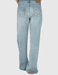 Washed-Out Wide-Leg Jeans