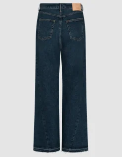 Washed-Out Wide-Leg Jeans