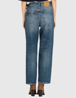 Washed-Out Wide-Leg Jeans