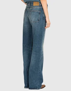 Washed-Out Wide-Leg Jeans