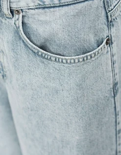 Washed-Out Wide-Leg Jeans