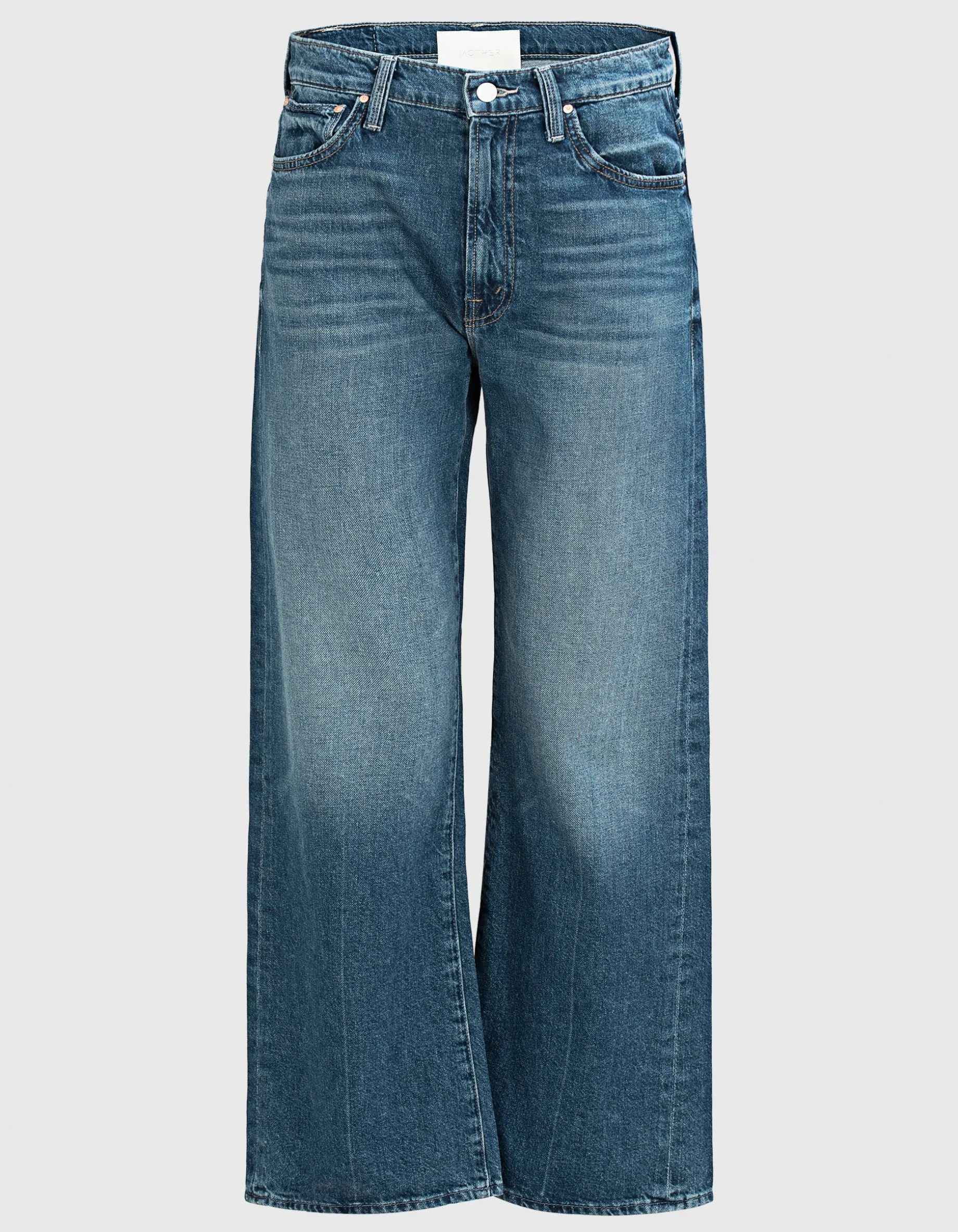 Washed-Out Wide-Leg Jeans