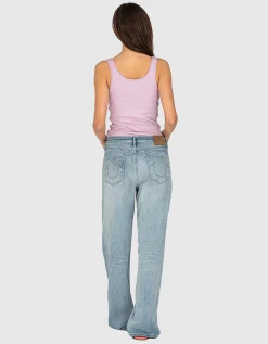 Washed-Out Wide-Leg Jeans