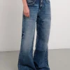 Washed-Out Wide-Leg Jeans Debby