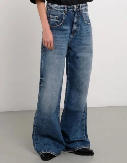 Washed-Out Wide-Leg Jeans Debby