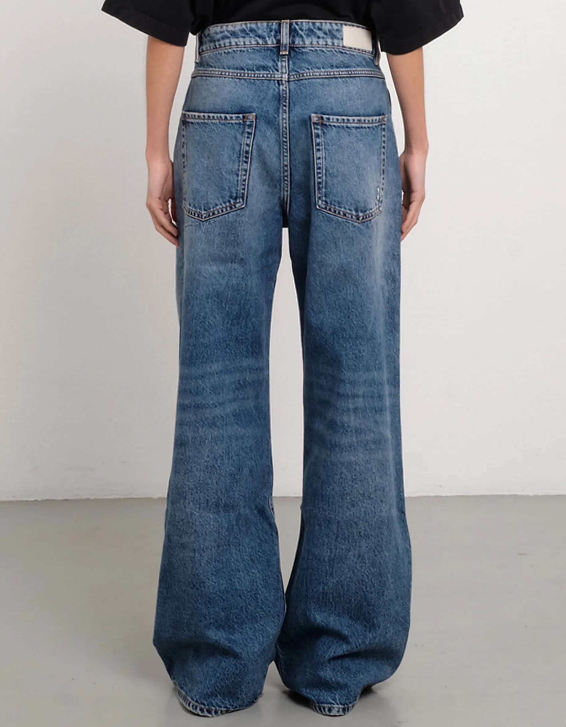Washed-Out Wide-Leg Jeans Debby