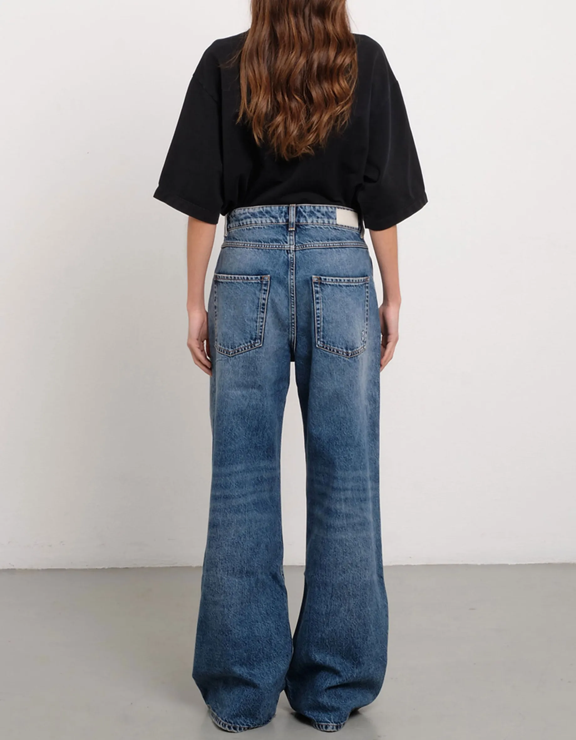 Washed-Out Wide-Leg Jeans Debby