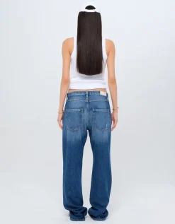 Washed-Out Wide-Leg Jeans Iris