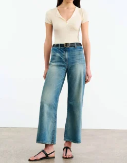 Washed-Out Wide-Leg Jeans Megan