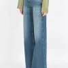 Washed-Out Wide-Leg Jeans Romi French